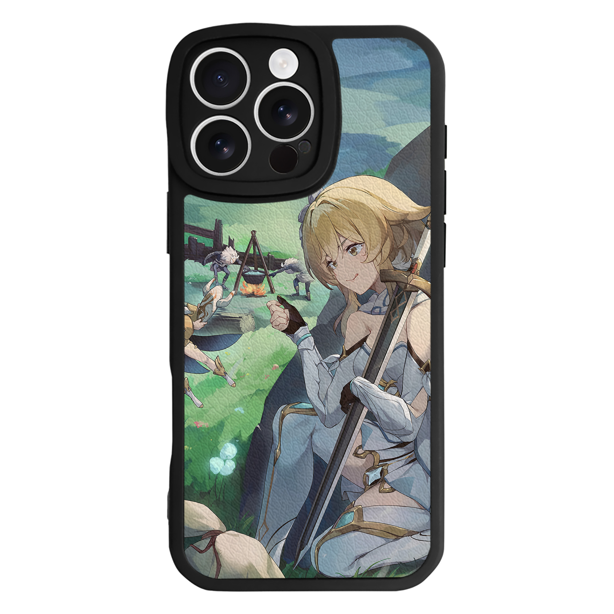 げんし神 genshin 【iPhone 16シリーズ対応】シリコンスマホケース（レザー調） 材質：シリコン